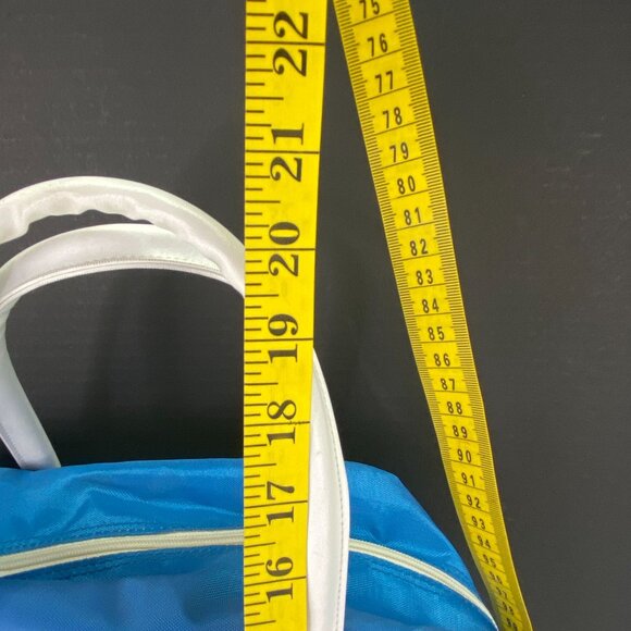 Vintage Speedo Footed Gym Travel Zip Bag Blue and White - Picture 13 of 15